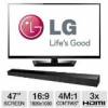 LG 47LM4700 47-Inch 1080p 120Hz 3D LED TV with Soundbar and 4 3D Glasses